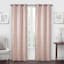 Pink Faux Silk Embroidered Blackout Grommet Curtain Panel, 84"