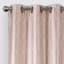 Pink Faux Silk Embroidered Blackout Grommet Curtain Panel, 84"