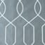White & Grey Faux Silk Embroidered Blackout Grommet Curtain Panel, 84"