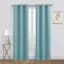 2-Pack Denver Aqua Blackout Grommet Curtain Panel, 63"