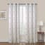 Chatham Grey Embroidered Sheer Grommet Curtain Panel, 84"