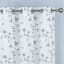 Chatham Grey Embroidered Sheer Grommet Curtain Panel, 84"