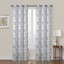 Chatham Navy Embroidered Sheer Grommet Curtain Panel, 84"