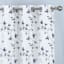 Chatham Navy Embroidered Sheer Grommet Curtain Panel, 84"