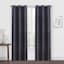 Morisson Black Blackout Grommet Curtain Panel, 84"
