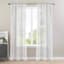 White Botanical Leaf Burnout Sheer Curtain Panel, 84"