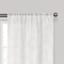 White Botanical Leaf Burnout Sheer Curtain Panel, 84"