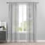 Providence Grey Botanical Leaf Burnout Sheer Curtain Panel, 84"