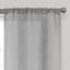 Providence Grey Botanical Leaf Burnout Sheer Curtain Panel, 84"