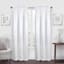 Jordan White Satin Rod Pocket Light Filtering Curtain Panel, 84"