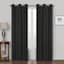 Rockwell Black Rod Pocket Blackout Curtain Panel, 84"
