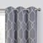 Grey & White Embroidered Blackout Grommet Curtain Panel, 63"
