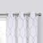 2-Pack Riley White & Grey Embroidered Blackout Curtain Panels, 84"