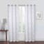 White & Grey Embroidered Blackout Grommet Curtain Panel, 95"