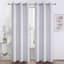 Barnes White Textured Grommet Curtain Panel, 84"