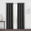 Brooks Black & Silver Blackout Grommet Curtain Panel, 84"