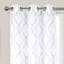 2-Pack White & Grey Embroidered Metallic Geo Grommet Curtain Panels, 63"