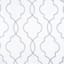 2-Pack White & Grey Embroidered Metallic Geo Grommet Curtain Panels, 63"