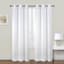 2-Pack White Metallic Embroidered Geo Grommet Curtain Panels, 84"