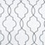 2-Pack White & Navy Metallic Embroidered Geo Grommet Curtain Panels, 84"