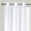 2-Pack White Embroidered Leaf Sheer Grommet Curtain Panels, 84"