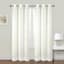 2-Pack Ivory Embroidered Leaf Sheer Grommet Curtain Panels, 84"