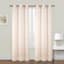 2-Pack Blush Embroidered Scroll Grommet Curtain Panels, 84"