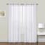 2-Pack White Crushed Sheer Grommet Curtain Panels, 84"