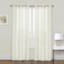 2-Pack Ivory Crushed Sheer Grommet Curtain Panels, 84"