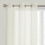 2-Pack Ivory Crushed Sheer Grommet Curtain Panels, 84"