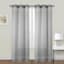 2-Pack Grey Crushed Sheer Grommet Curtain Panels, 84"