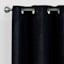 Black Chenille Blackout Grommet Curtain Panel, 84"