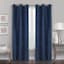 Navy Chenille Blackout Grommet Curtain Panel, 84"