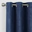 Navy Chenille Blackout Grommet Curtain Panel, 84"