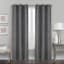 Grey Chenille Blackout Grommet Curtain Panel, 84"