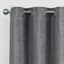 Grey Chenille Blackout Grommet Curtain Panel, 84"