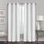 White Chenille Blackout Grommet Curtain Panel, 84"