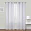 Honeybloom Nora Grey Sheer Grommet Curtain Panel, 84"
