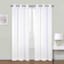 Honeybloom Nora White Sheer Grommet Curtain Panel, 84"