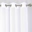 Honeybloom Nora White Sheer Grommet Curtain Panel, 84"