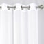 Honeybloom Nora White Sheer Grommet Curtain Panel, 84"