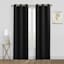 2-Pack Denver Black Blackout Grommet Curtain Panel Set, 84"