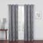 2-Pack Grey Embroidered Blackout Grommet Curtain Panels, 84"