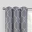 2-Pack Grey Embroidered Blackout Grommet Curtain Panels, 84"