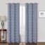 Blue Embroidered Blackout Grommet Curtain Panel, 84"