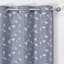 Blue Embroidered Blackout Grommet Curtain Panel, 84"
