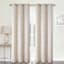 2-Pack Beige Light Filtering Grommet Curtain Panels, 84"