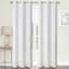 2-Pack Aziel White Light Filtering Grommet Curtain Panel Set, 84"