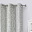 Green Leaf Jacquard Light Filtering Grommet Curtain Panel, 95"