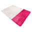 (D616) Oh Joy! Pink Colorblock Faux Fur Area Rug, 4x6